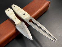 Load image into Gallery viewer, Oyster Knife + Fork, Premium Quality, Limited Edition. Steel D2. Made in France. #6.074