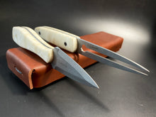 Load image into Gallery viewer, Oyster Knife + Fork, Premium Quality, Limited Edition. Steel D2. Made in France. #6.074