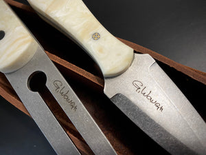 Oyster Knife + Fork, Premium Quality, Limited Edition. Steel D2. Made in France. #6.074