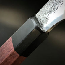 Charger l&#39;image dans la galerie, HANKOTSU 125 mm, meilleur couteau de cuisine de style japonais, acier forgé San Mai, travail d&#39;auteur.