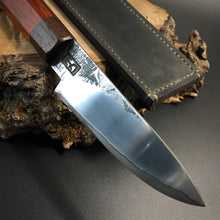 Charger l&#39;image dans la galerie, PETTY 110 mm, Best Kitchen Knife Japanese Style, San Mai Steel, Author&#39;s work. #6.048