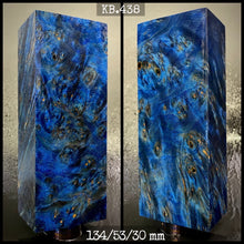 Cargar imagen en el visor de la galería, KARELIAN BIRCH, Blue &amp; Black Colors! Stabilized Wood Blank. From France Stock.