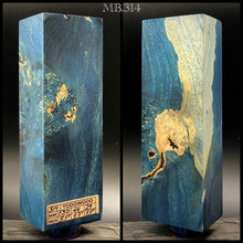 Charger l&#39;image dans la galerie, MAPLE BURL Stabilized Wood, BLUE COLOR, Blanks for Woodworking. USA Stock.