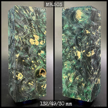 Load image into Gallery viewer, MAPLE BURL Stabilized Wood, GREEN &amp; BLACK COLOR, Blanks for Woodworking. France Stock.