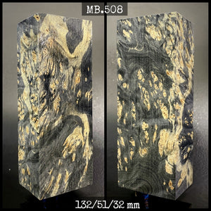 MAPLE BURL Stabilized Wood, BLACK COLOR, Blanks for Woodworking. France Stock.