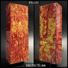 Laden Sie das Bild in den Galerie-Viewer, MAPLE BURL Stabilized Wood, RARE COLORS, Blanks for Woodworking. France Stock.
