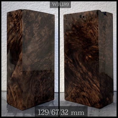 WALNUT BURL Stabilized Wood, Top Category, Blank for Woodworking. FR Stock. #WB.189
