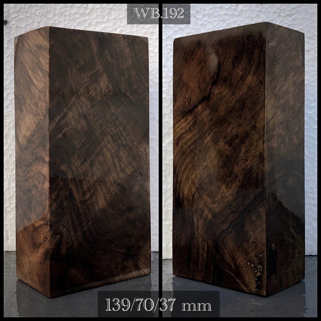 WALNUT BURL Stabilized Wood, Top Category, Blank for Woodworking. FR Stock. #WB.192