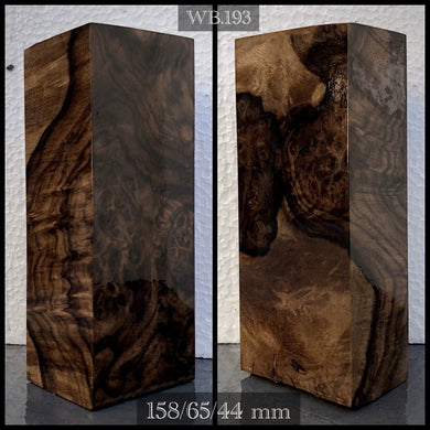 WALNUT BURL Stabilized Wood, Top Category, Blank for Woodworking. FR Stock. #WB.193