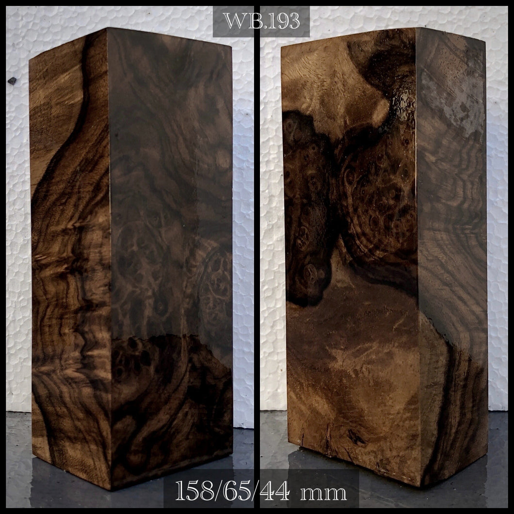WALNUT BURL Stabilized Wood, Top Category, Blank for Woodworking. FR Stock. #WB.193