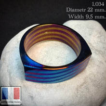 Cargar imagen en el visor de la galería, Ring Unisex, Multilayer Titanium, 22 mm., Handmade, Single copy. Art 1.034
