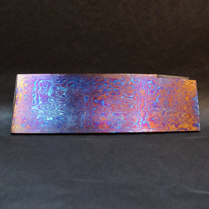 TITANIUM Multi-Layer Billet, 3 Alloys, Pattern "FIREBALL", Hand Forge for Jewelers, Knife Making. U.S. stock. Art 16.054