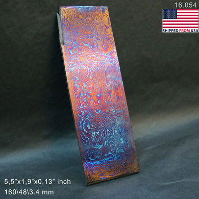 TITANIUM Multi-Layer Billet, 3 Alloys, Pattern 