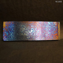 Load image into Gallery viewer, TITANIUM Multi-Layer Billet, 3 Alloys, Pattern &quot;FIREBALL&quot;, Hand Forge for Jewelers, Knife Making. U.S. stock. Art 16.055