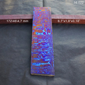Titanium multi-layer billet, Three Alloys, hand forge for crafting. Art 16.022