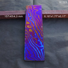 Load image into Gallery viewer, TITANIUM Multi-Layer Billets, 3 Alloys, Pattern &quot;PARROT&quot;, Hand Forge for Jewelers, Crafting, Knife Making. Art 16.023