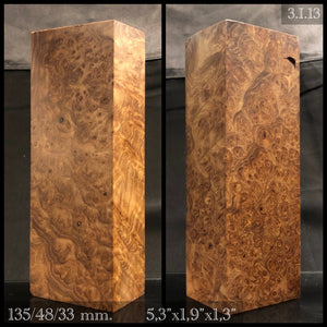 ILM BURL Stabilized Wood, Blanks for Woodworking. France Stock.