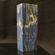 Charger l&#39;image dans la galerie, MAPLE BURL Stabilized Wood, Blue Color, blank for woodworking, turning. #3.MB.24