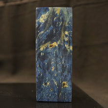 Load image into Gallery viewer, MAPLE BURL Stabilized Wood, Blue Color, blank for woodworking, turning. #3.MB.24