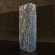 Load image into Gallery viewer, MAPLE BURL Stabilized Wood, Blue Color, blank for woodworking, turning. #3.MB.30