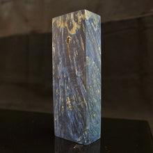 Charger l&#39;image dans la galerie, MAPLE BURL Stabilized Wood, Blue Color, blank for woodworking, turning. #3.MB.30