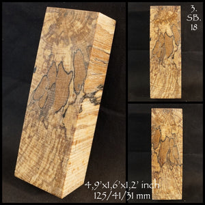 SPALTED BEECH Stabilized Blank for woodworking, turning, crafting. U.S. Stock. #3.SB.18