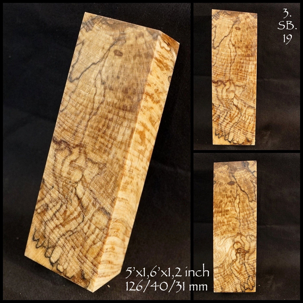 SPALTED BEECH Stabilized Blank for woodworking, turning, crafting. U.S. Stock. #3.SB.19