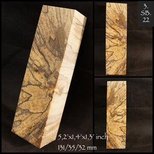 SPALTED BEECH Stabilized Blank for woodworking, turning, crafting. U.S. Stock. #3.SB.22