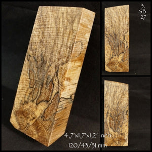 SPALTED BEECH Stabilized Blank for woodworking, turning, crafting. U.S. Stock. #3.SB.27