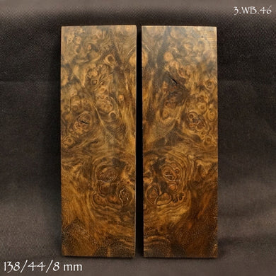 WALNUT BURL Stabilized Wood Rare, Mirrors Blanks for woodworking, knife making.