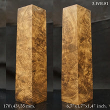 Load image into Gallery viewer, WALNUT BURL Stabilized Wood, Top Category, Big Blank for woodworking. Art 3.WB.81