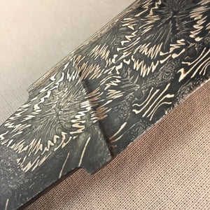 Unique Art Damascus Steel Blade Blank for knife making, crafting, hobby. Art 9.107.1