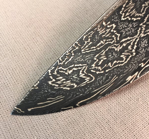 Unique Art Damascus Steel Blade Blank for knife making, crafting, hobby. Art 9.107.4