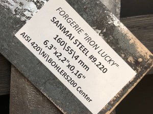 Laminated Steel, “San Mai”, Forge Billet. Centre HSS BOHLER S200. France Stock.