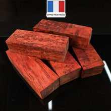Charger l&#39;image dans la galerie, KARELIAN BIRCH, RED COLOR! Stabilized Wood Blank. From FRANCE STOCK.