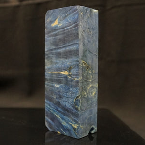 MAPLE BURL Stabilized Wood, Blue Color, blank for woodworking, turning. #3.MB.23