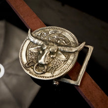 Load image into Gallery viewer, Premium Buckle for a wide belt. Completely designer’s work, limited edition.