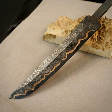 Unique Damascus Steel Blade Blank for knife making, crafting, hobby. Art 9.103