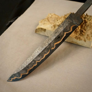 Unique Damascus Steel Blade Blank for knife making, crafting, hobby. Art 9.103