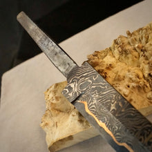 Load image into Gallery viewer, Unique Damascus Steel Blade Blank for knife making, crafting, hobby. Art 9.103