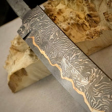 Charger l&#39;image dans la galerie, Unique Damascus Steel Blade Blank for knife making, crafting, hobby. Art 9.103