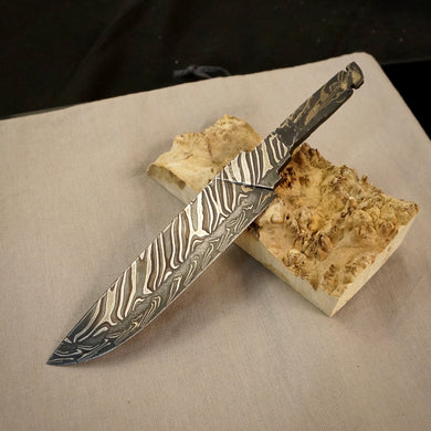 Unique Damascus Steel Blade Blank for knife making, crafting, hobby. Art 9.105