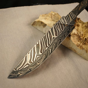 Unique Damascus Steel Blade Blank for knife making, crafting, hobby. Art 9.105