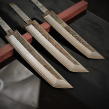Load image into Gallery viewer, Unique Laminated Stainless Steel Blade Tanto for knife making, 63HRC. Art 9.108