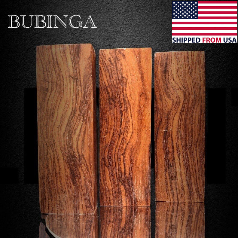 BUBINGA Stabilized Wood Blank for Woodworking or Craft Supplies. #3.204
