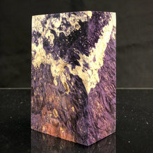 Load image into Gallery viewer, MAPLE BURL Stabilized Wood, Purple Color, blank for woodworking, turning. #3.MB.36