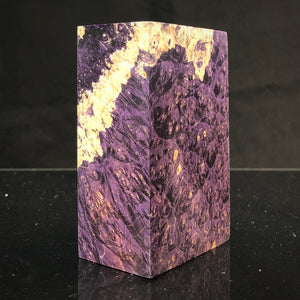 MAPLE BURL Stabilized Wood, Purple Color, blank for woodworking, turning. #3.MB.36