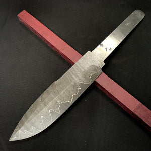 Unique Laminated Steel Blade Blank for Knife Making, Crafting, Hobby, DIY. #9.138.3