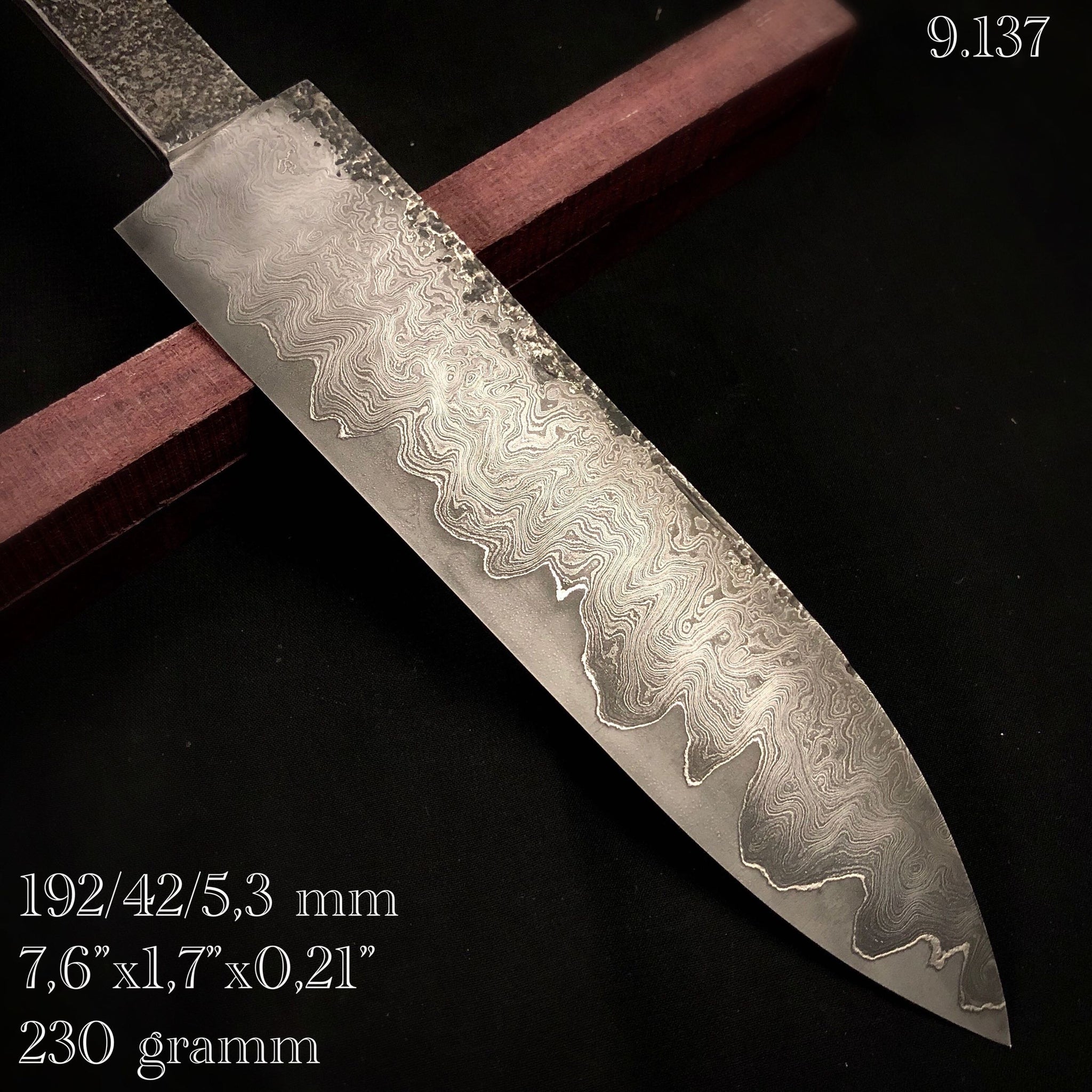 Unique Carbon Steel Blade Blank for Knife Making, Crafting, Hobby.