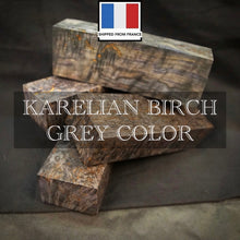Charger l&#39;image dans la galerie, KARELIAN BIRCH, GRAY COLOR! Stabilized Wood Blank. From FRANCE STOCK.